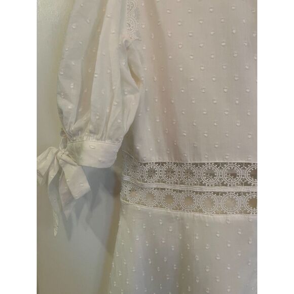 NWT Monique Lhuillier Swiss Dot Midi Dress - Picture 10 of 16